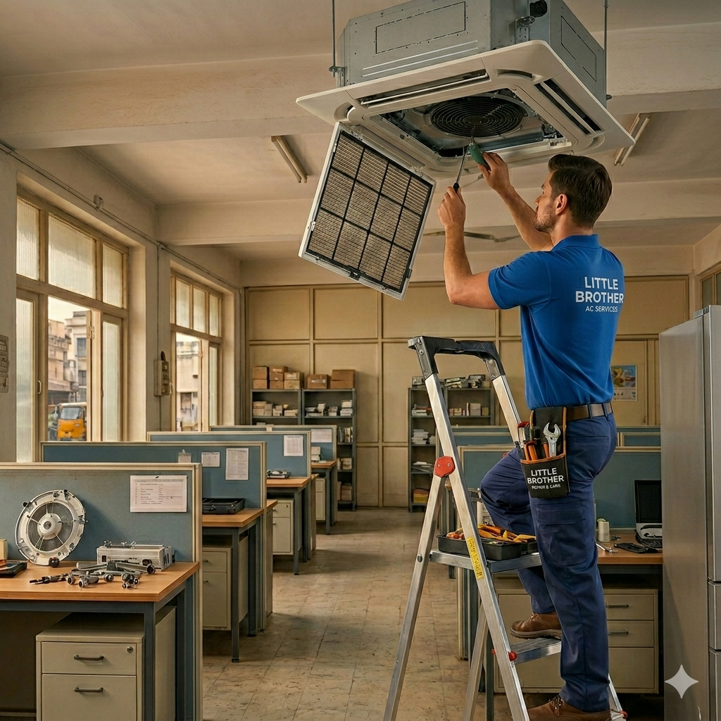 Technician working